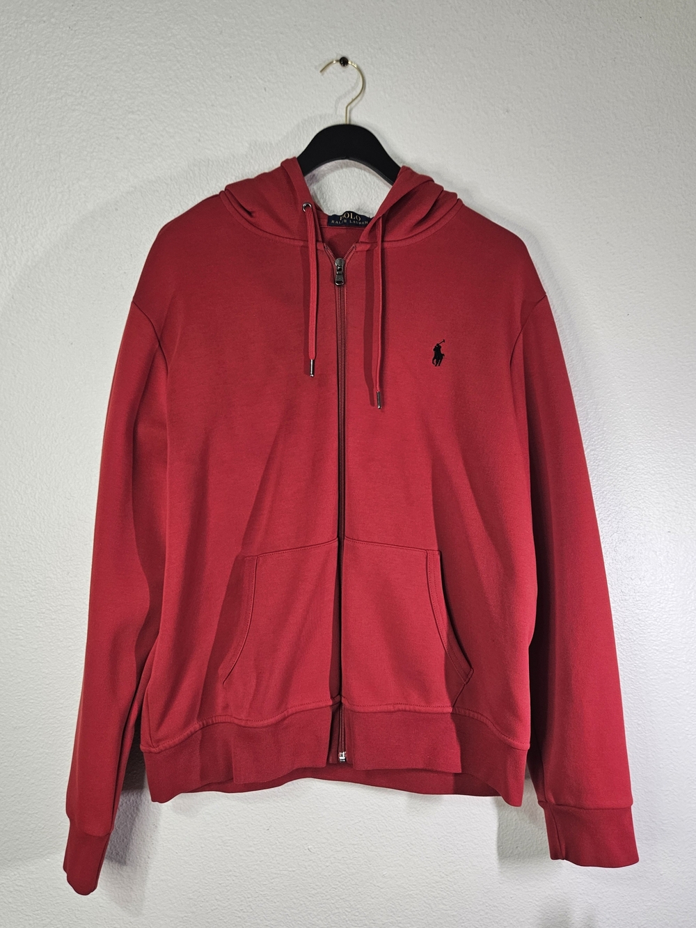 Polo by Ralph Lauren Red Full-Zip Hoodie Sweatshirt